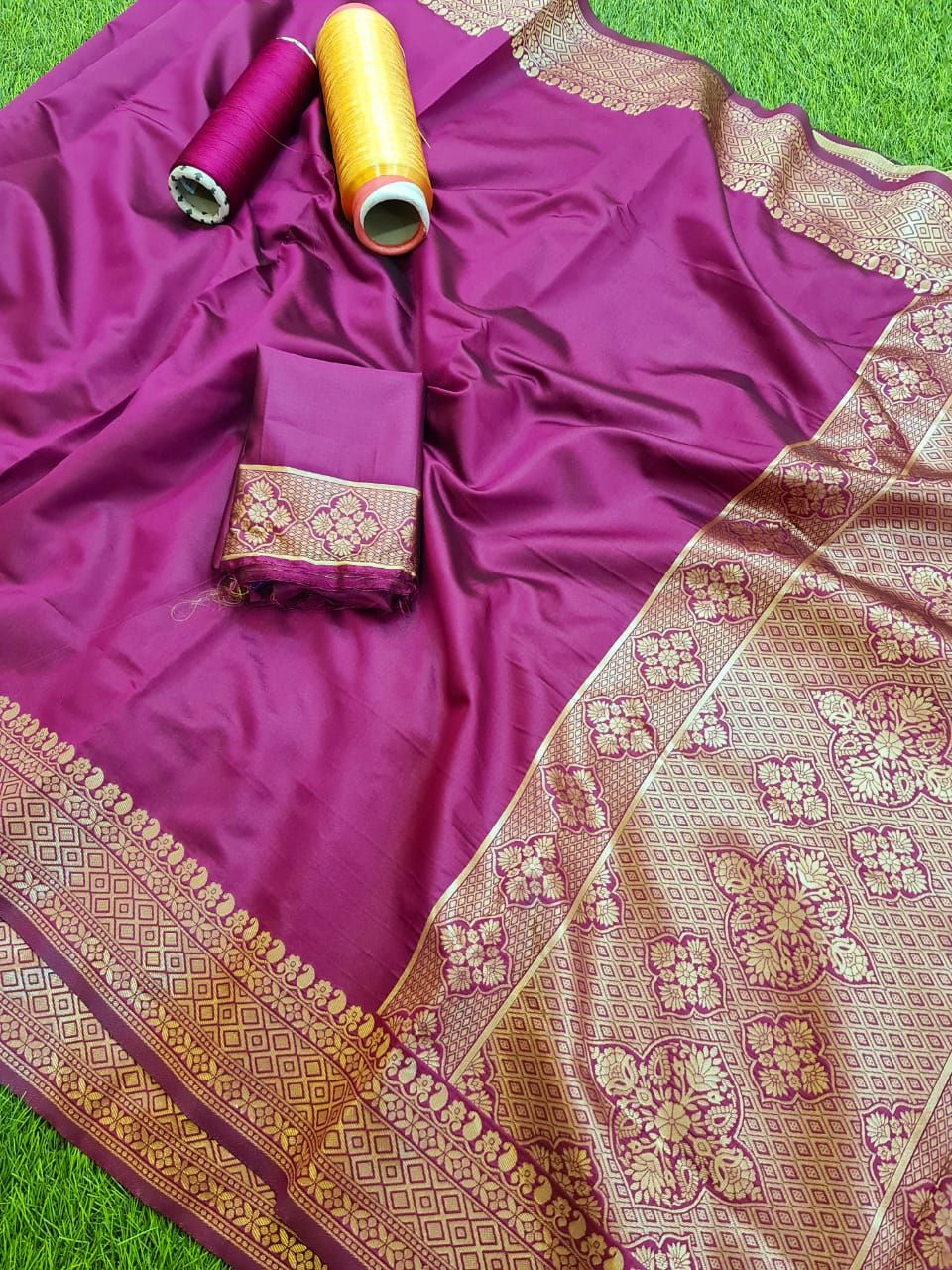 KALA NIKETAN WEDDING SAREE PURPLE COLORED SOFT LICHI SILK SAREE