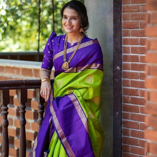 Kala Niketan Apple Green Kanchipuram Silk Saree