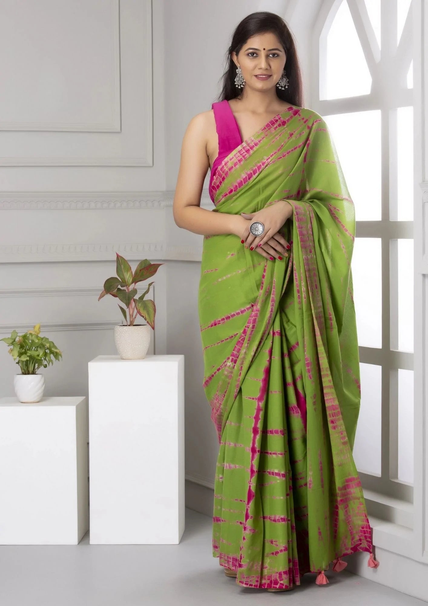 Kala Niketan Shibori Cotton Saree with Blouse