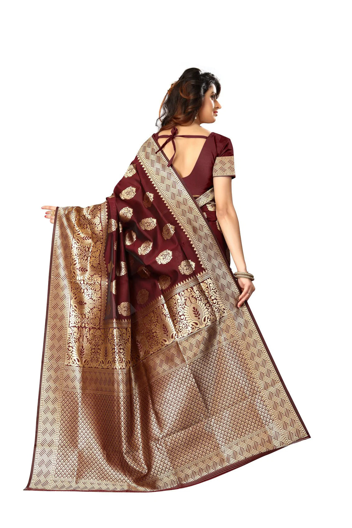 Designer Woven Kanjivaram Silk Saree With Blouse