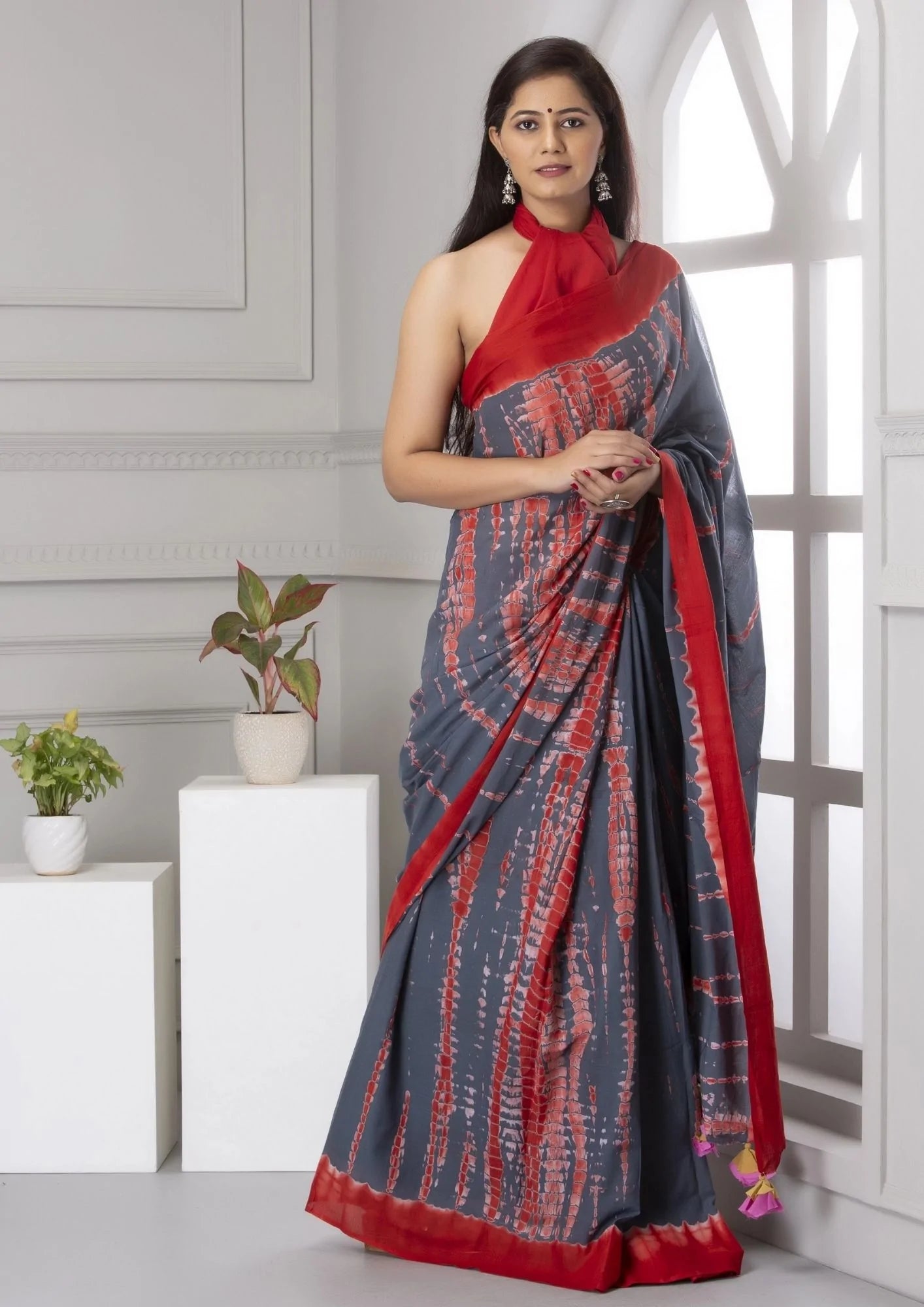 Kala Niketan Shibori Cotton Saree with Blouse