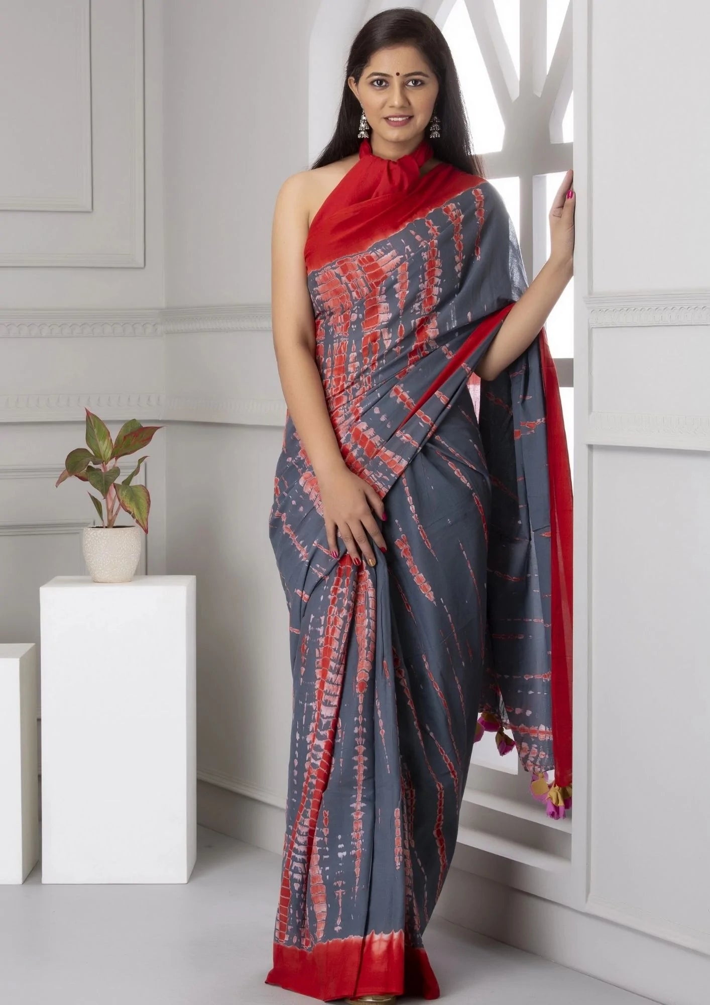 Kala Niketan Shibori Cotton Saree with Blouse