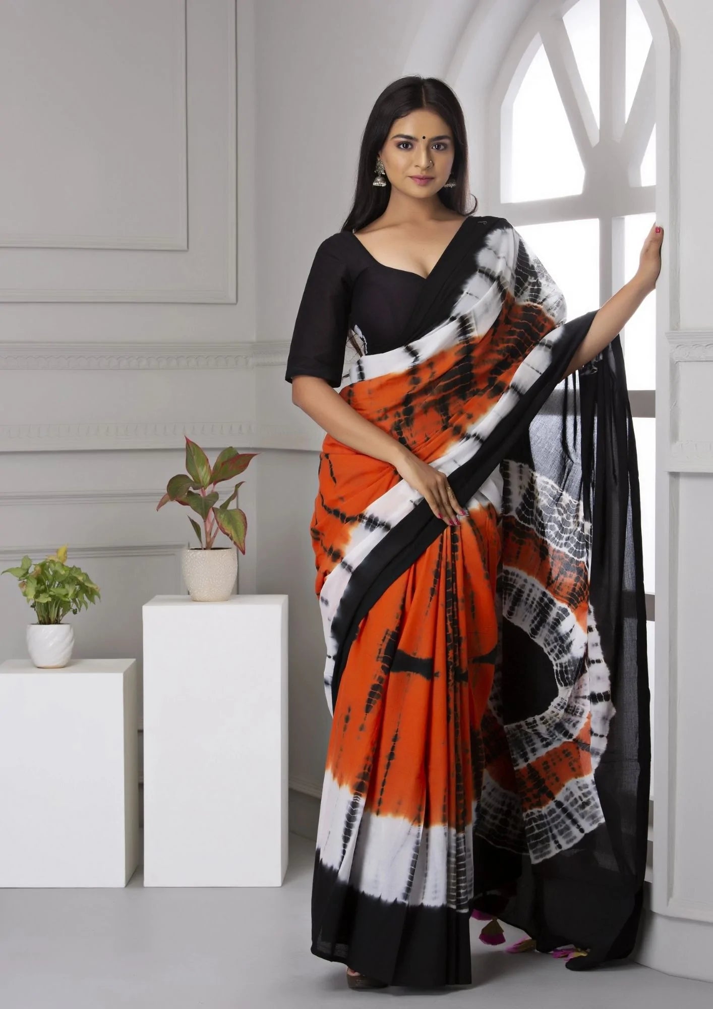 Kala Niketan Shibori Cotton Saree with Blouse