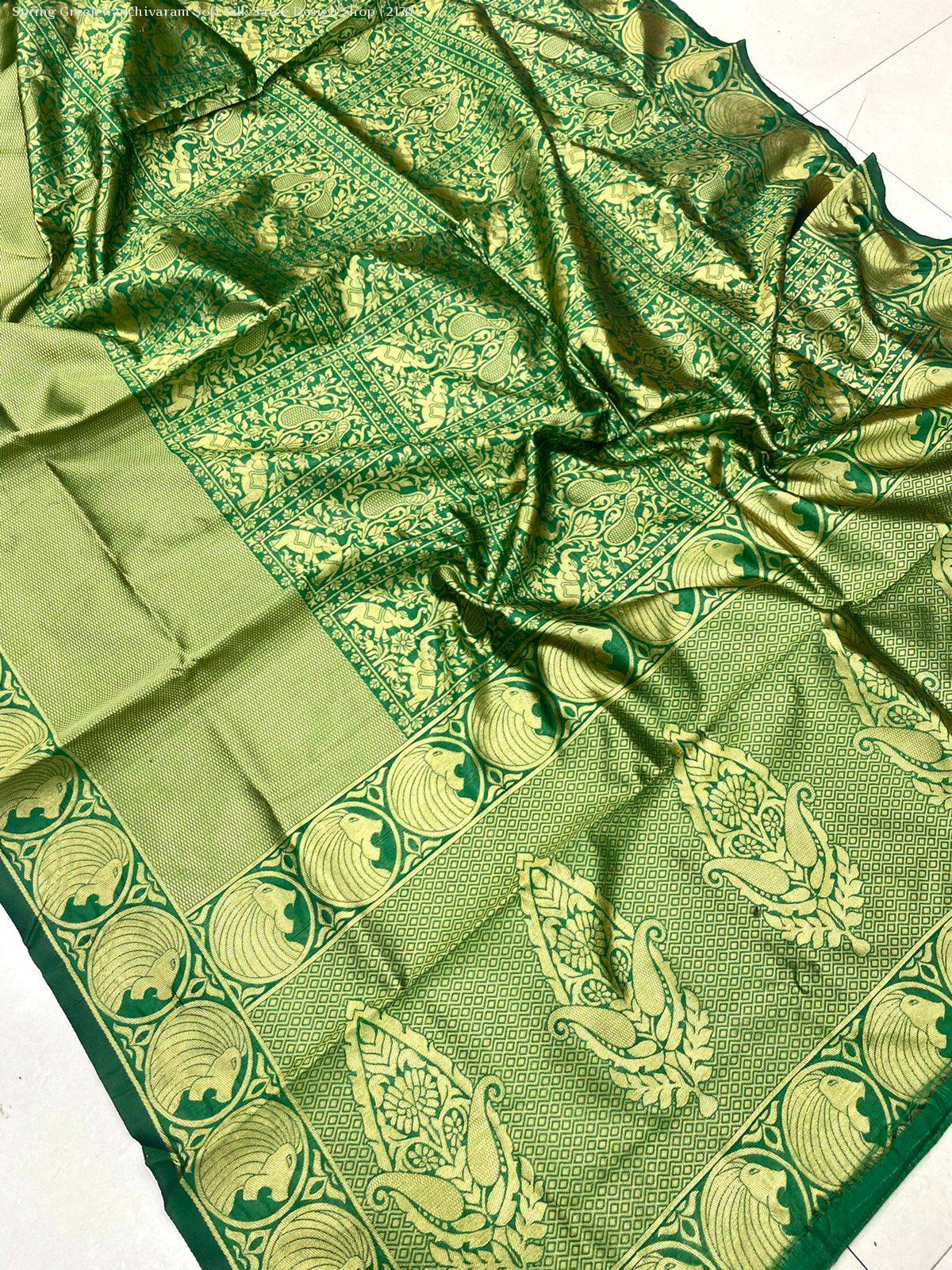 Kala Niketan Beautiful Green and Purple Soft Lichi Silk Saree With jacquard Work