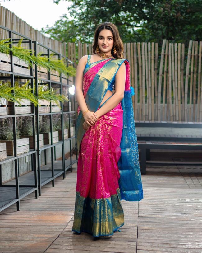 Kala Niketan Agarwal Silk Saree Archaic Traditional Kanchi Soft Silk Sari With Attached Blouse