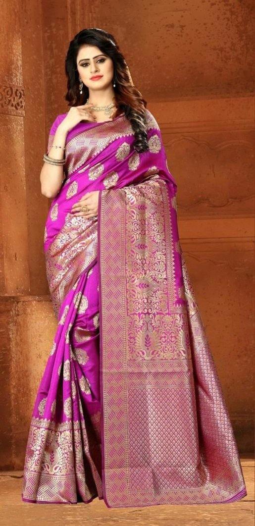 Designer Woven Kanjivaram Silk Saree With Blouse