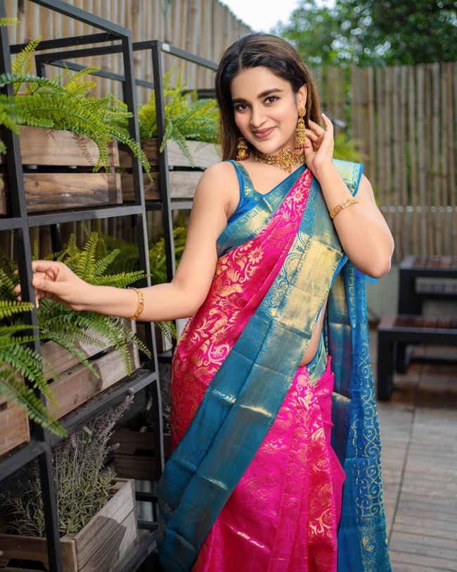 Kala Niketan Agarwal Silk Saree Archaic Traditional Kanchi Soft Silk Sari With Attached Blouse